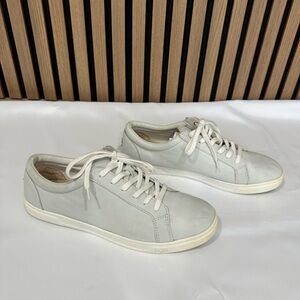 UGG Men’s Light Gray Leather Lace-Up Sneakers Size 11